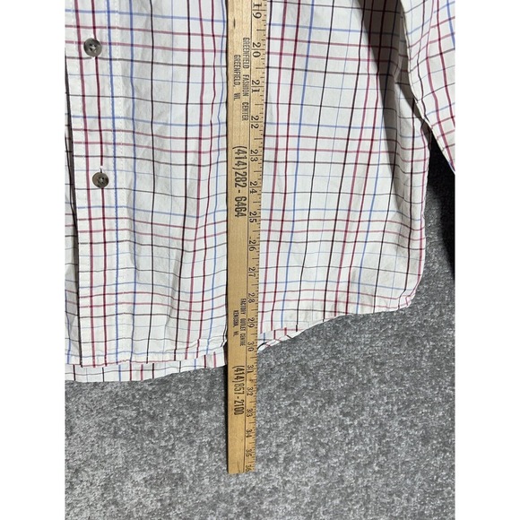 Wrangler Rugged Wear Plaid Long Sleeve Button Up Western Shirt Mens Size Large - Picture 7 of 7